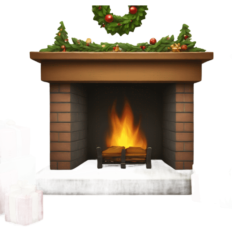 christmas fireplace emoji