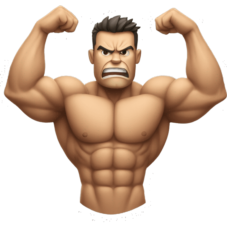 muscle guy angry emoji