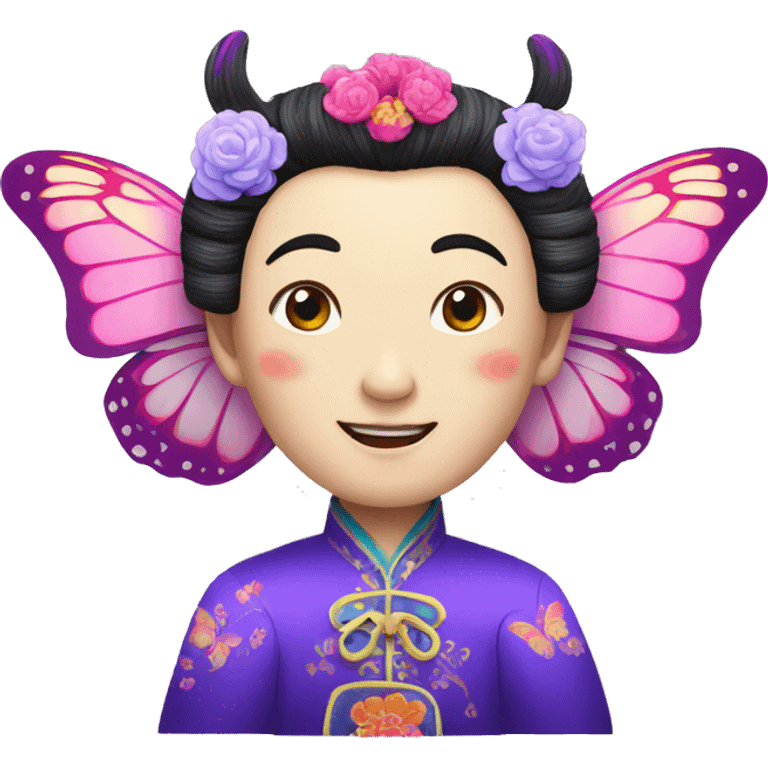 Beijing opera Mr butterflies,butterflies emoji