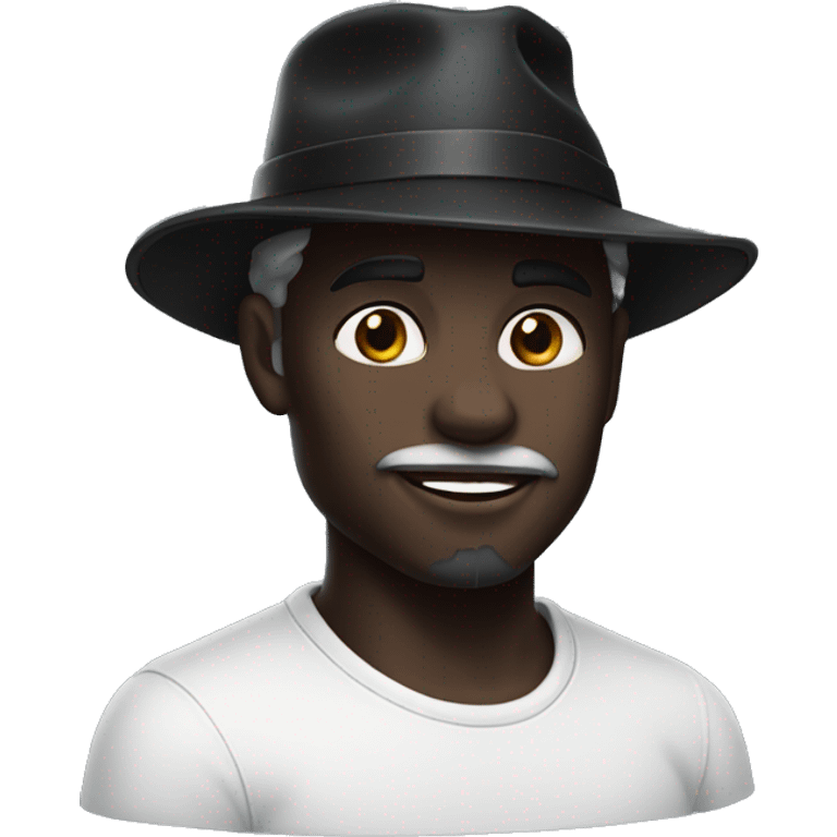 Black panter with white hat emoji