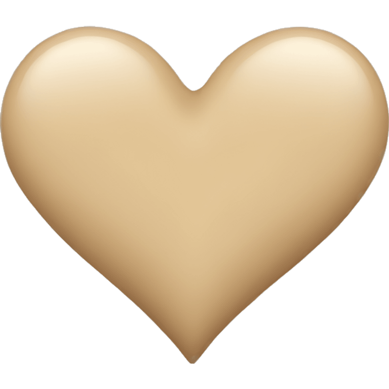 Beige heart emoji