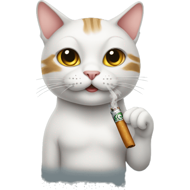 Cat smoking emoji