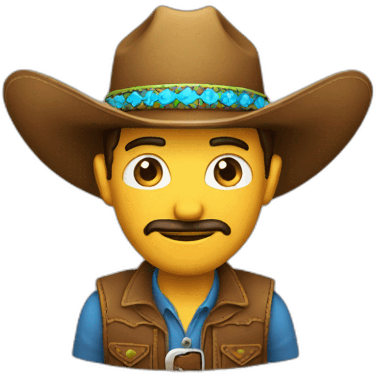 Hombre sombrero vaquero  emoji