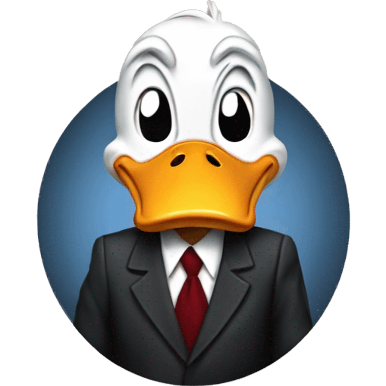 Donald Duck dressed asPatrick Bateman  emoji