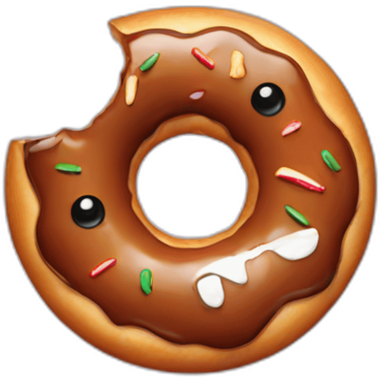 A donut calling for a pizza emoji