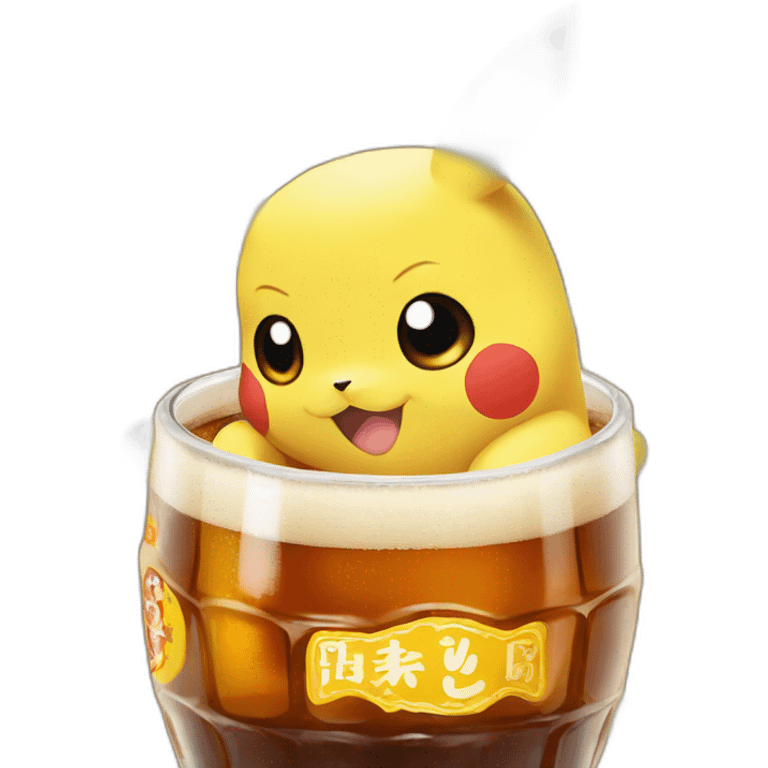 Pikachu bière emoji