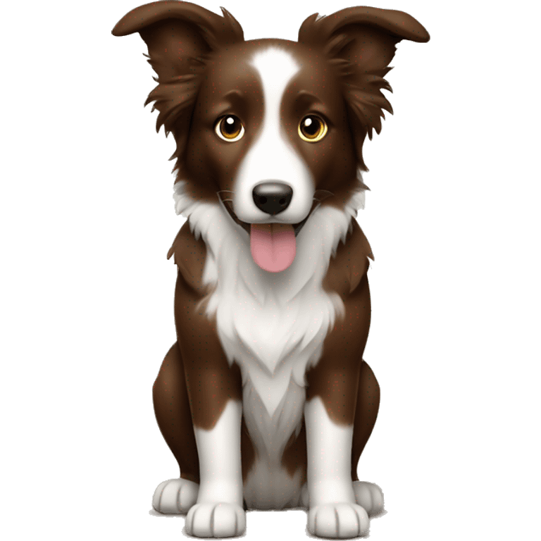 Brown border collie lil emoji