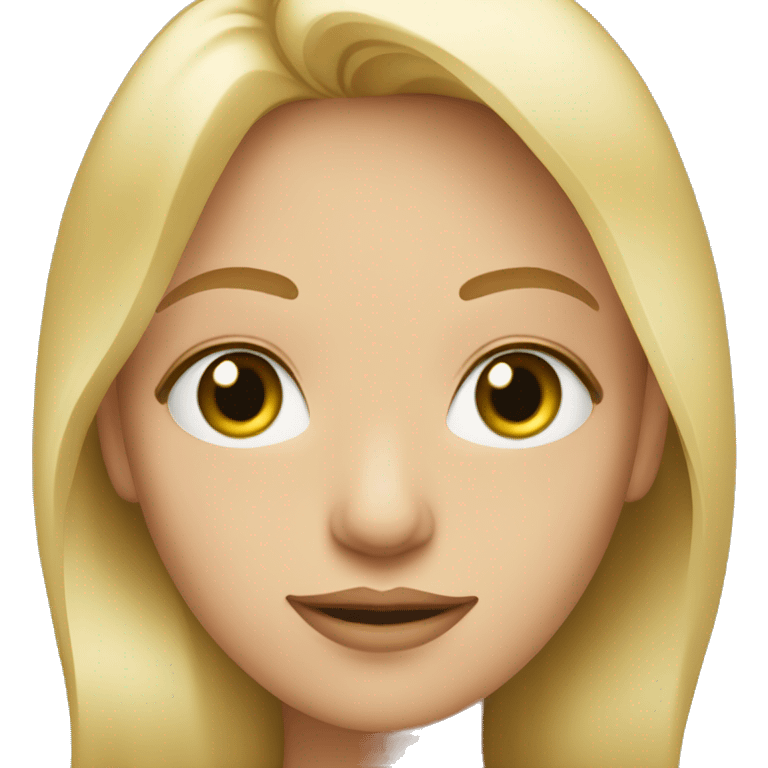 Une fille BLONDE aux yeux verts emoji