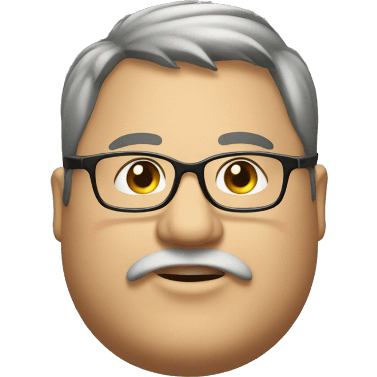 Fat guy with glasses emoji