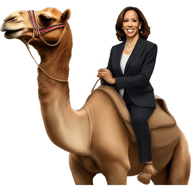 kamala harris riding a camel emoji