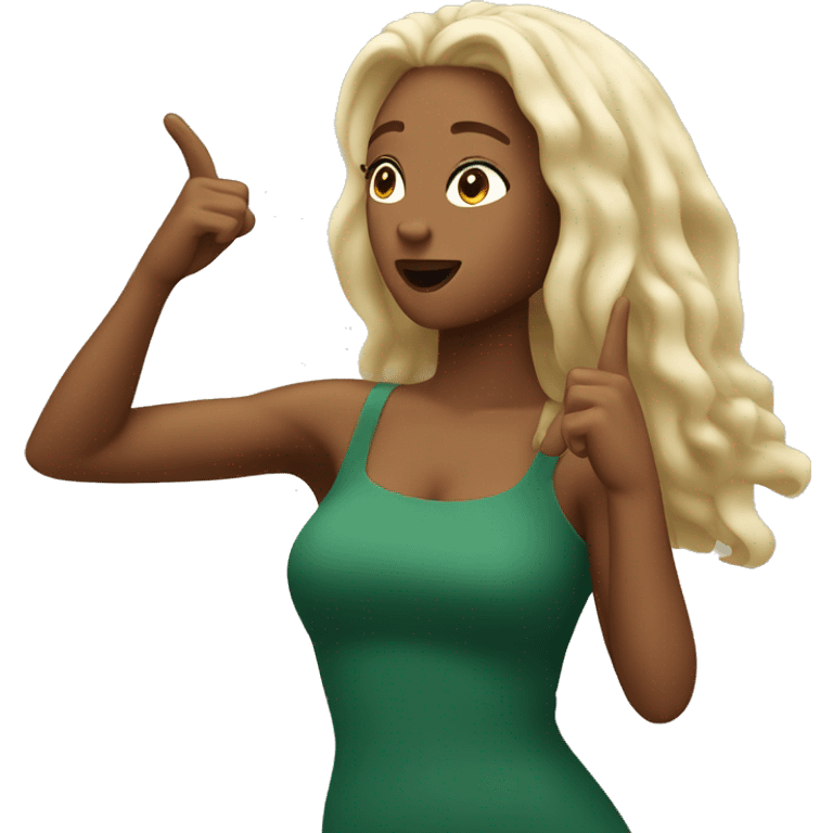 starbucks siren doing the dab emoji