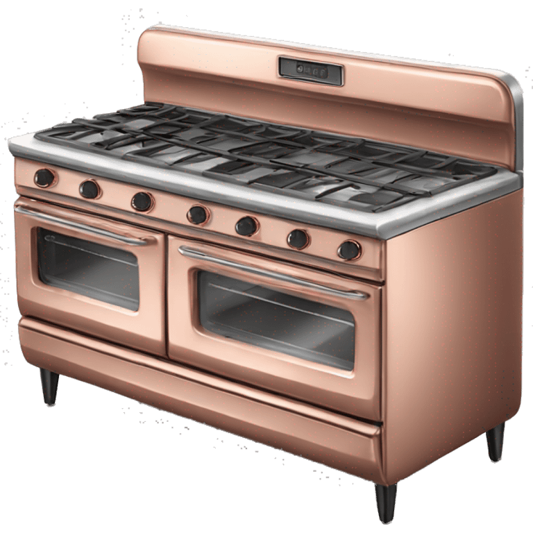 Realistic rose gold  vintage oven. emoji