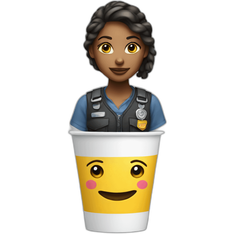 Tow girl on cup emoji