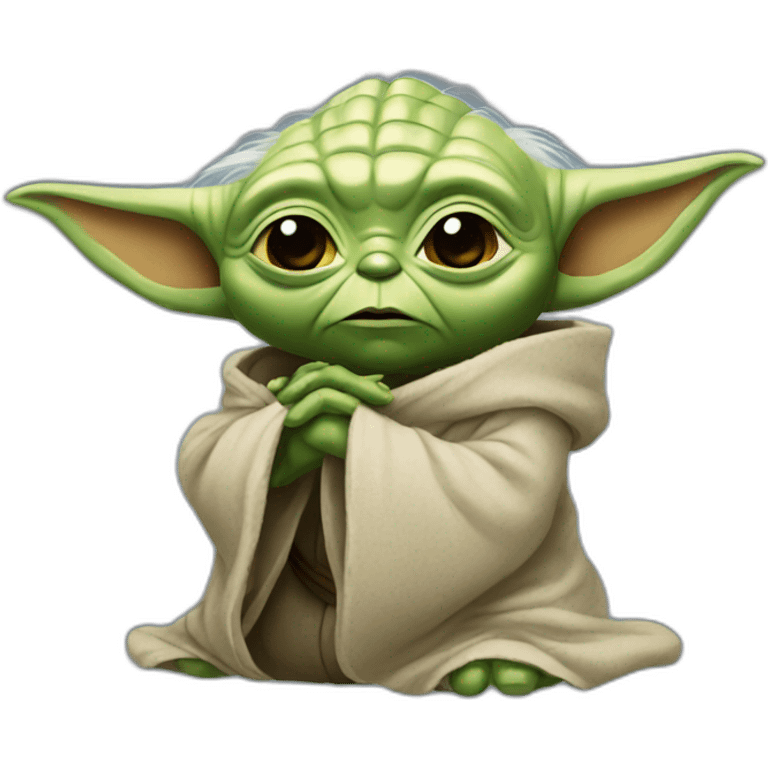 Yoda with pouce emoji