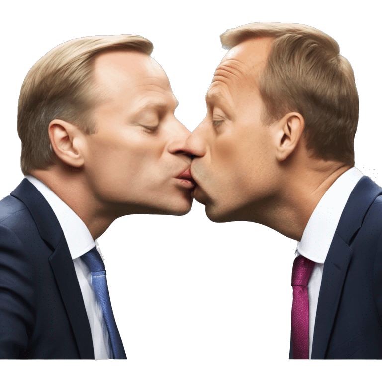 Olaf Scholz kisses Christian Lindner emoji