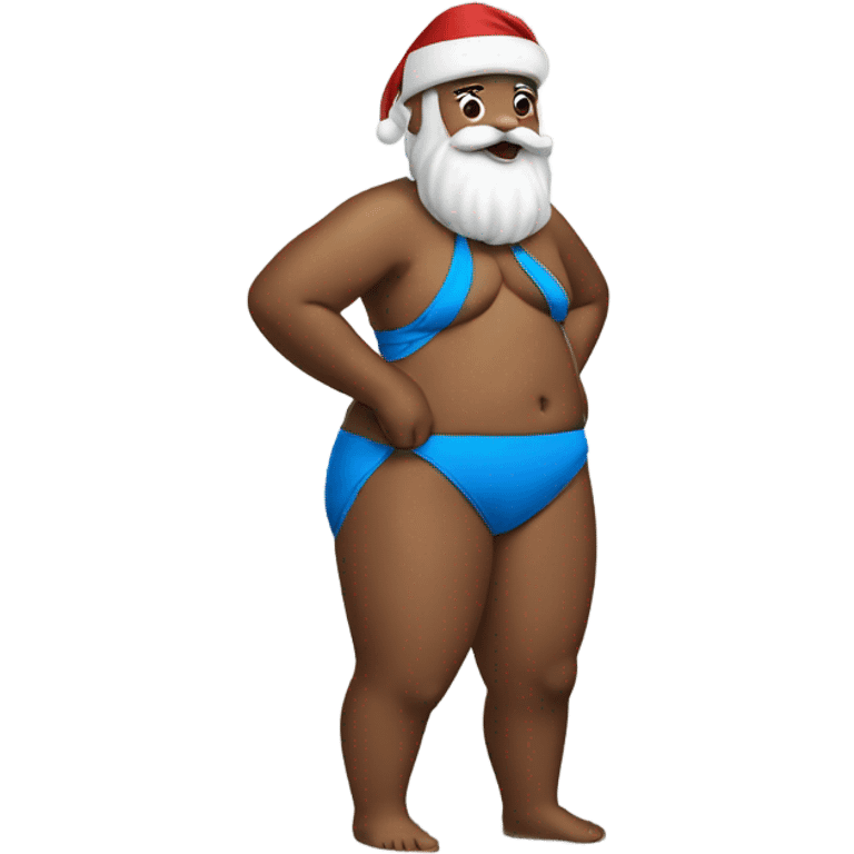 Santa in a swim suit emoji