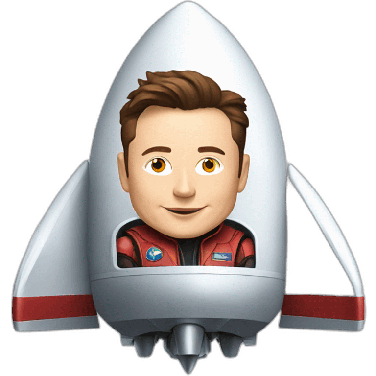 elon musk sitting on a rocket emoji