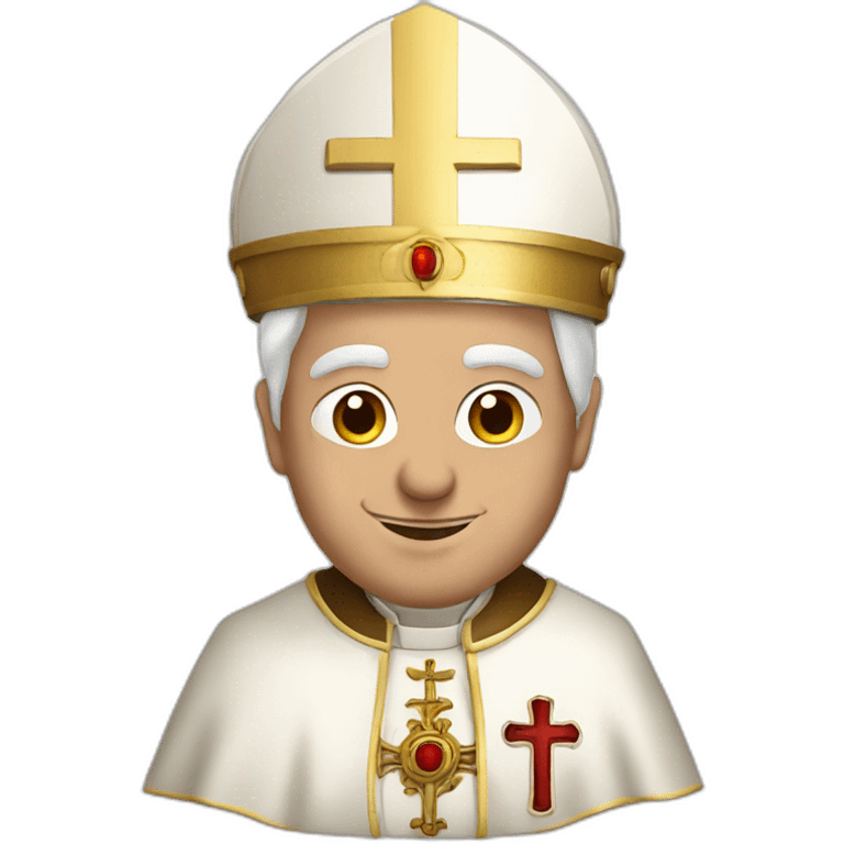 pope holding a xanax emoji