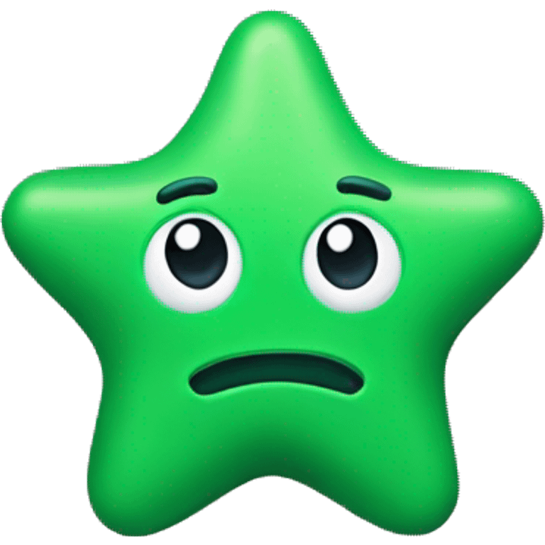 green cloud star squishy character emoji