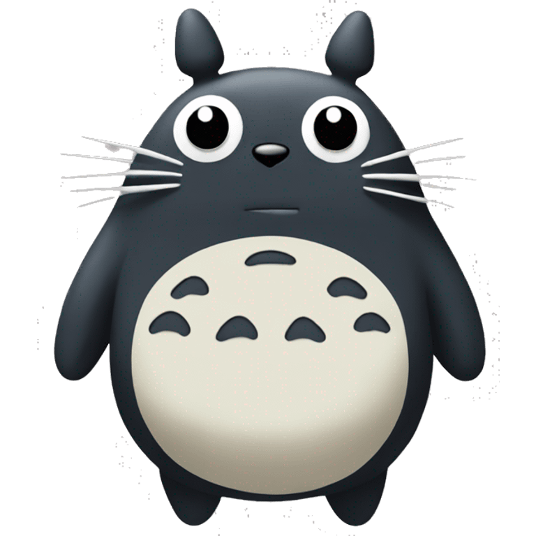 Totoro with soot sprite  emoji