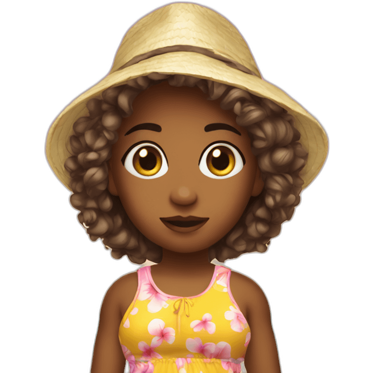 18 yersl baby with beach outfit emoji