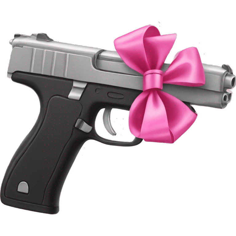 Gun with pink bow emoji