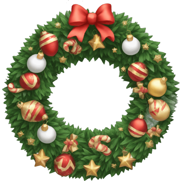 aesthetic cute christmas wreath  emoji