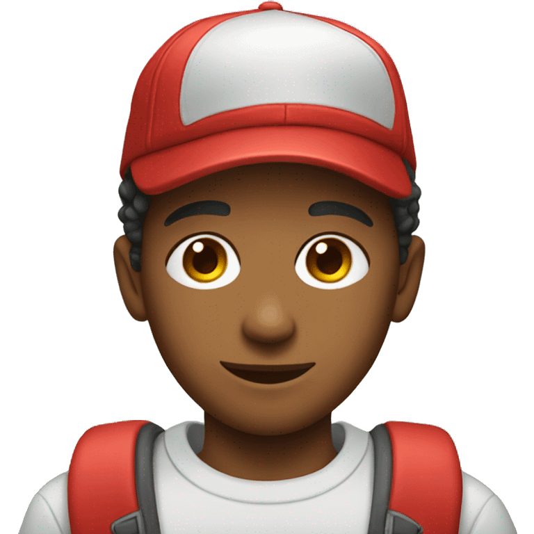 a young man with a red cap emoji