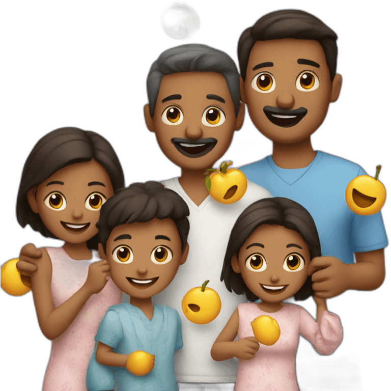 familia festejando emoji