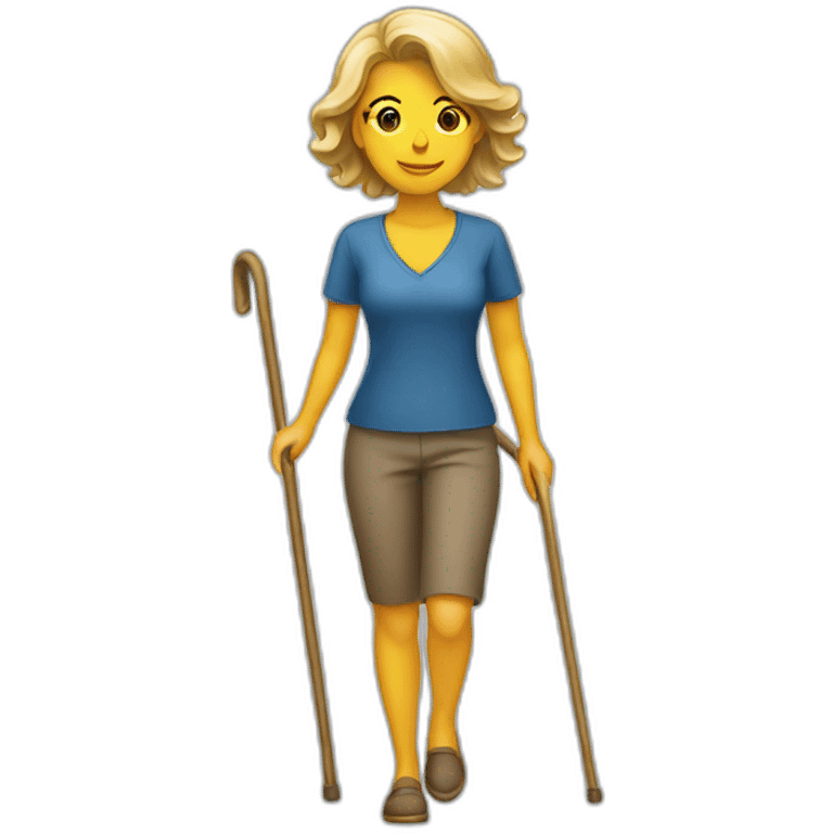 Woman-walking-with-a-cane emoji