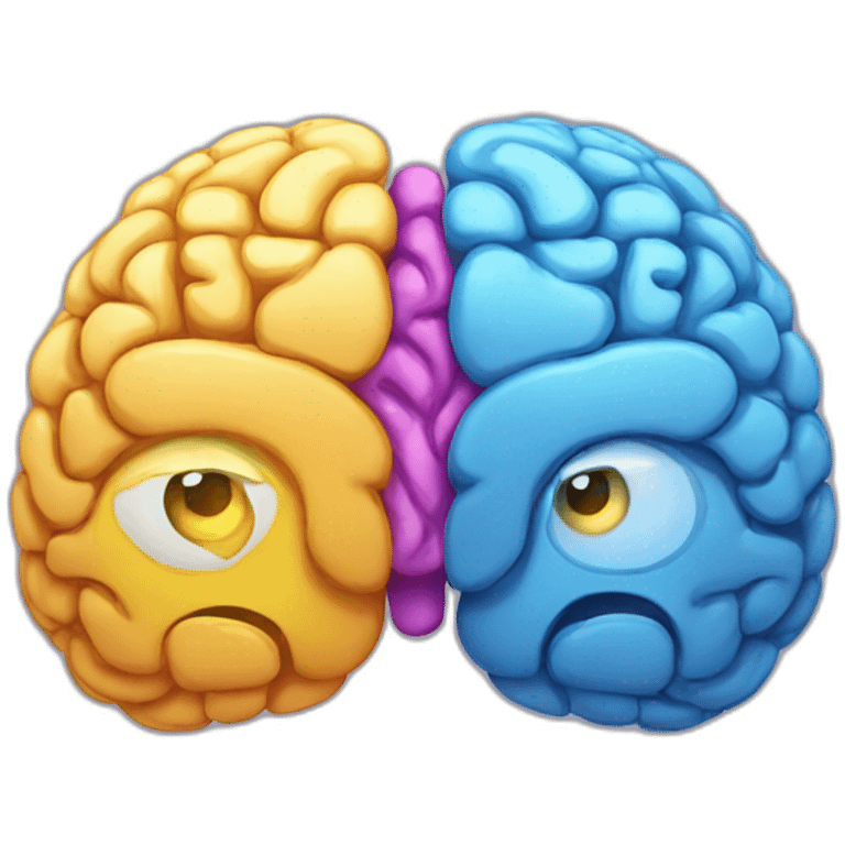 emoji brain and code emoji