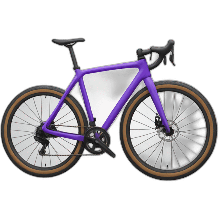 Bicicleta gravel morada  emoji