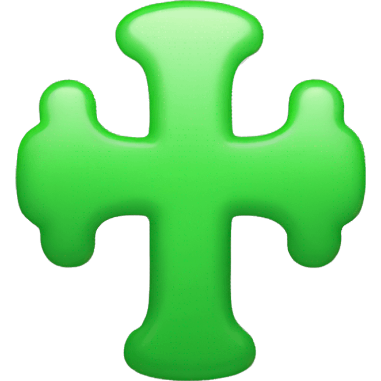 A green large plus sumbol emoji