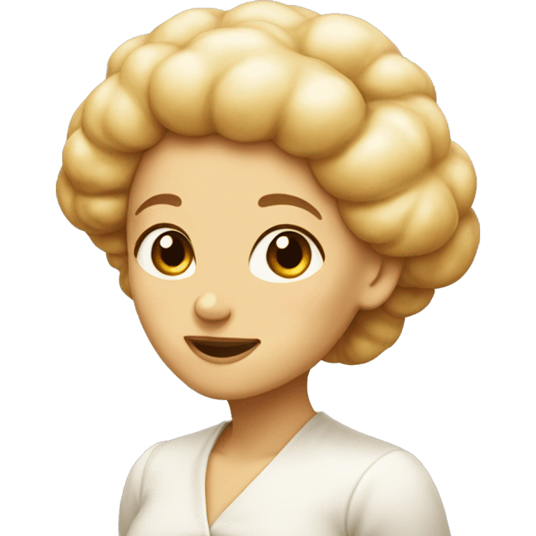 Female little cream puff emoji