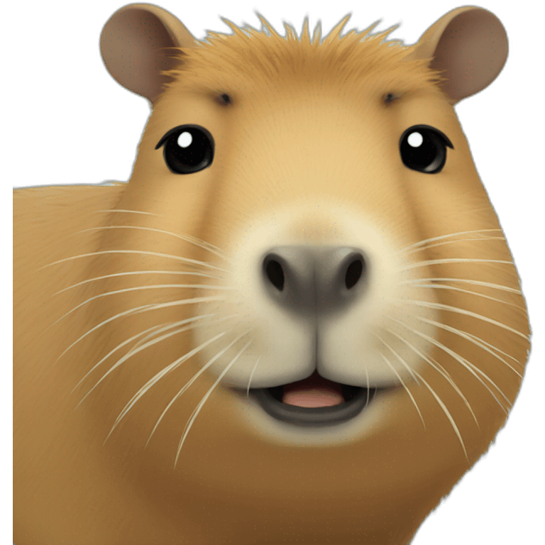 Capybara eyelash emoji