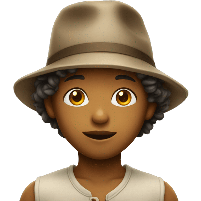 child with a hat  emoji