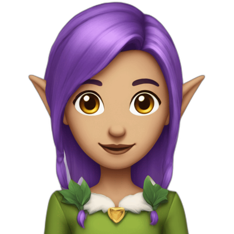 elf-girl-purple-hair-and-pointy-ears emoji