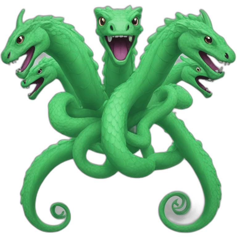 a hydra with six unicorn heads emoji