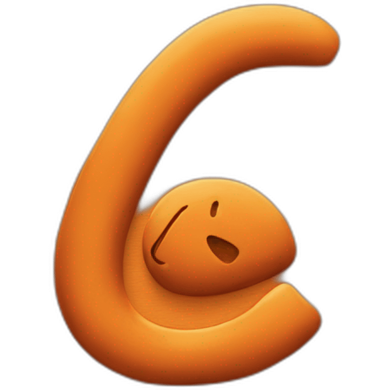 E LETTER orange emoji