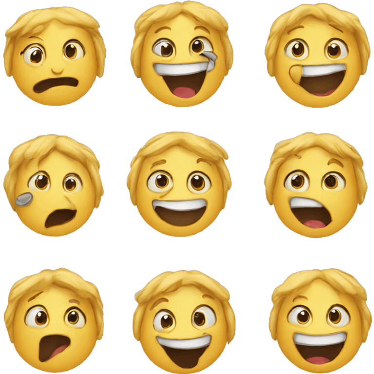 Excited emojis biting their lips emoji