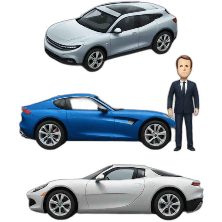 Cars and macron emoji