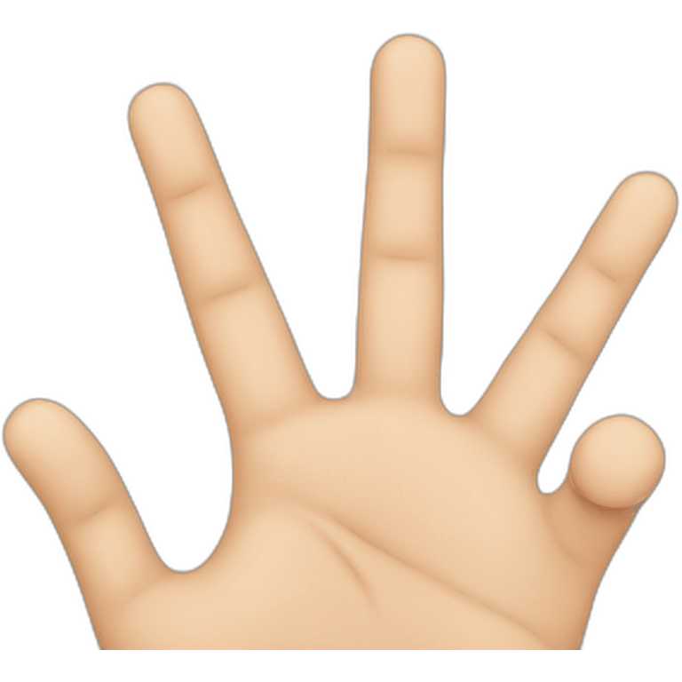 6 fingers hand emoji