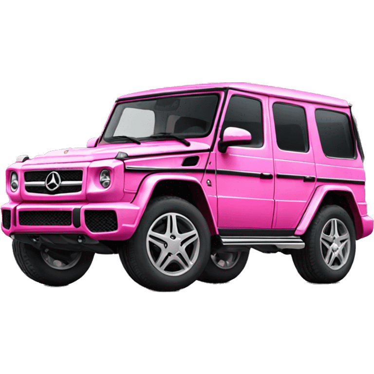 pink g wagon car emoji