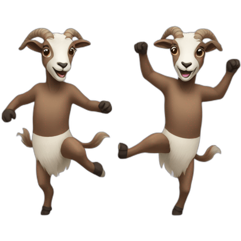 Two Dancing goats emoji