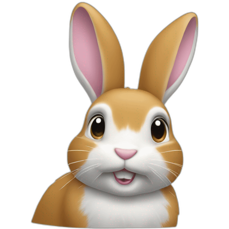 Lapin tête de béllié emoji