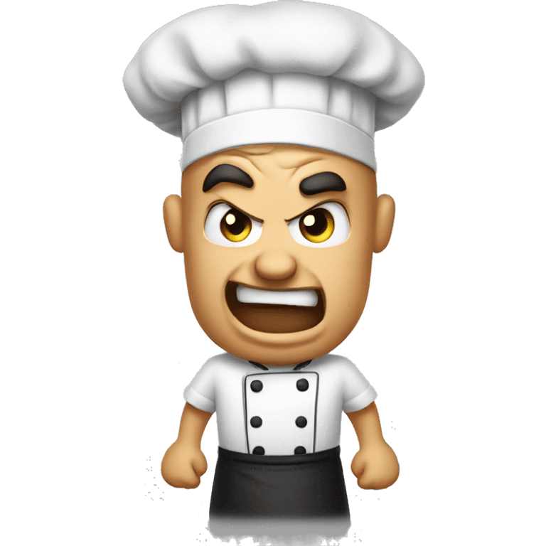 Angry chef yelling emoji