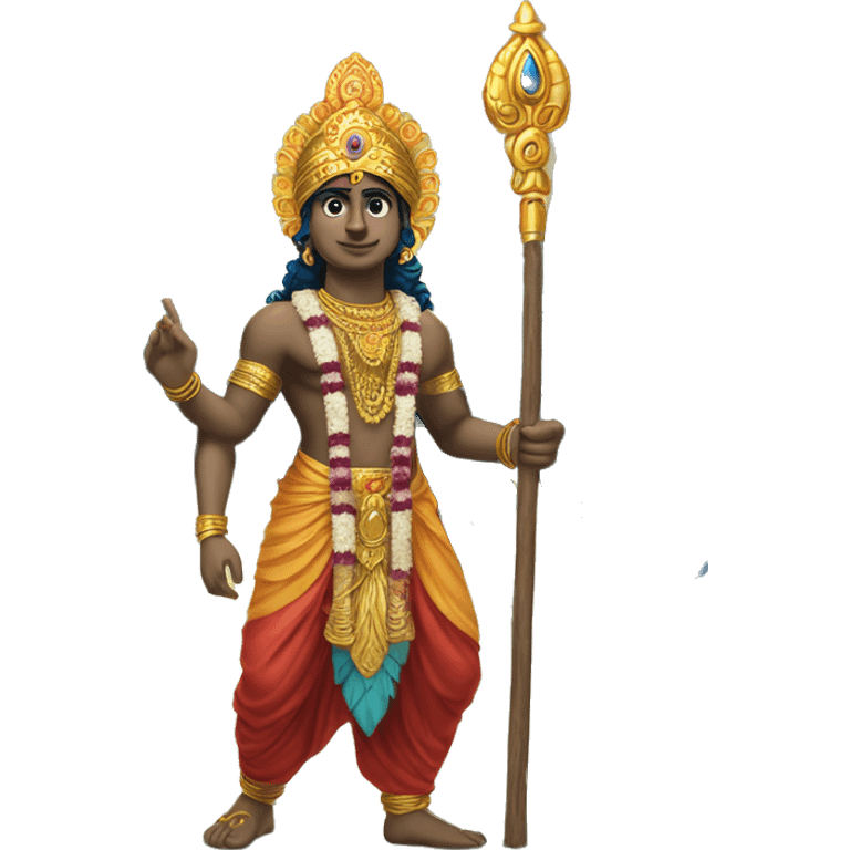 Lord murugan with blupeacock and vel staff  emoji