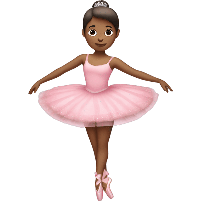 Ballerina with Nutcracker in hand and pink ballet dress and ballet shoes  emoji