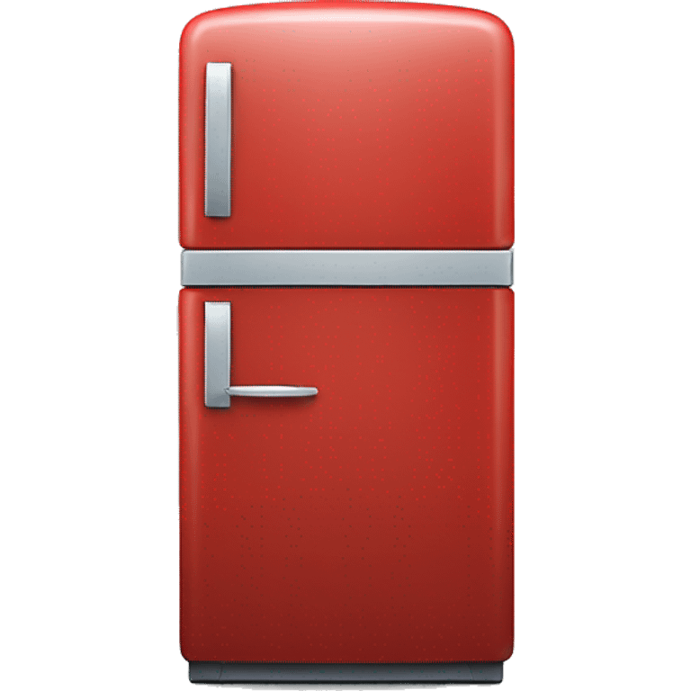 Realistic red fridge isolated. emoji