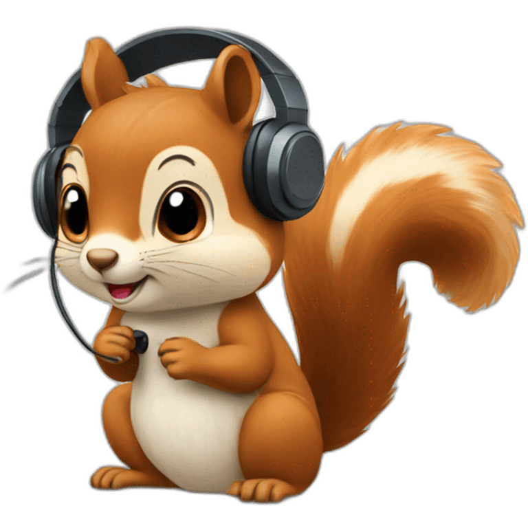 squirrel with headset emoji